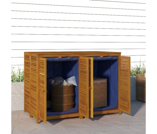 Caja de almacenaje de jardín madera maciza acacia 140x87x104 cm