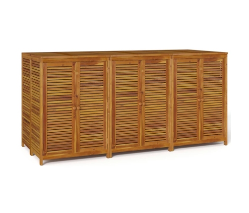 Caja de almacenaje de jardín madera maciza acacia 210x87x104 cm