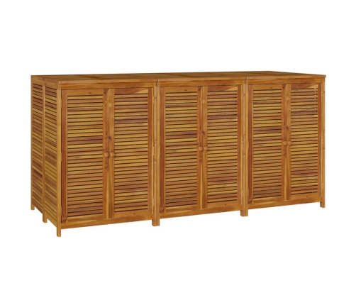 Caja de almacenaje de jardín madera maciza acacia 210x87x104 cm