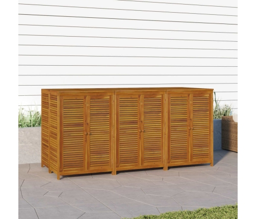 Caja de almacenaje de jardín madera maciza acacia 210x87x104 cm