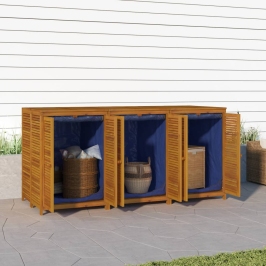 Caja de almacenaje de jardín madera maciza acacia 210x87x104 cm