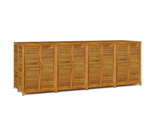 Caja de almacenaje de jardín madera maciza acacia 280x87x104 cm