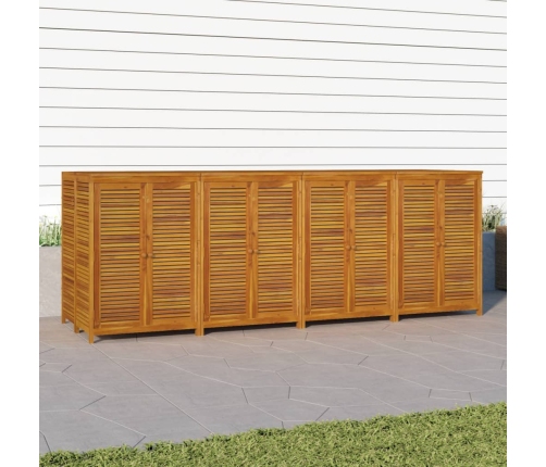 Caja de almacenaje de jardín madera maciza acacia 280x87x104 cm