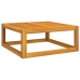 Set muebles de jardín 6 pzas madera maciza y cojines gris taupé