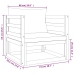 Set muebles de jardín 5 pzas madera maciza y cojines gris claro