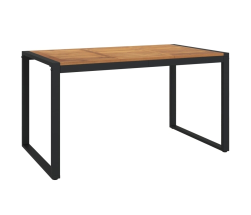 Juego de comedor de jardín 5 pzas madera maciza acacia y metal