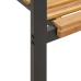 Juego de comedor de jardín 5 pzas madera maciza acacia y metal