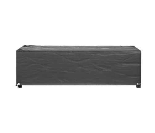 Fundas muebles de jardín 2 uds 8 ojales rectangular 125x70x35cm