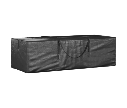 Bolsas para cojines jardín 2 uds polietileno negro 135x40x55 cm