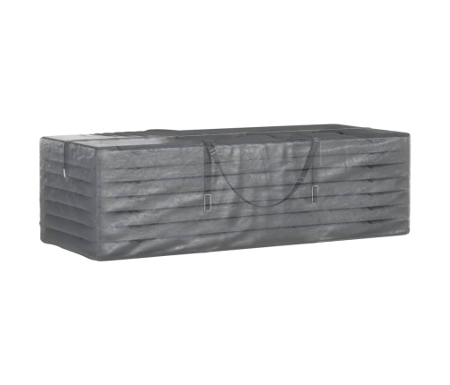 Bolsas para cojines jardín 2 uds polietileno negro 135x40x55 cm