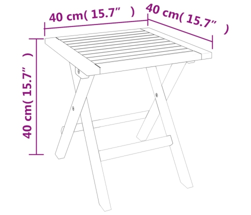 Tumbonas con mesa 2 uds madera maciza de acacia blanco