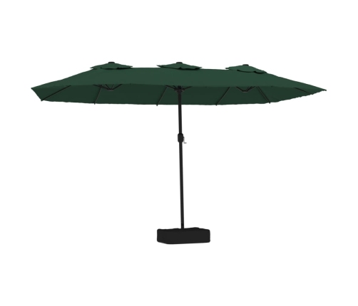 Sombrilla doble verde 449x245 cm