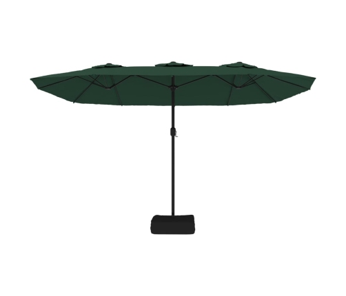 Sombrilla doble verde 449x245 cm