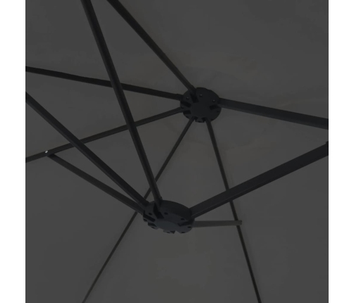 Sombrilla doble gris antracita 449x245 cm