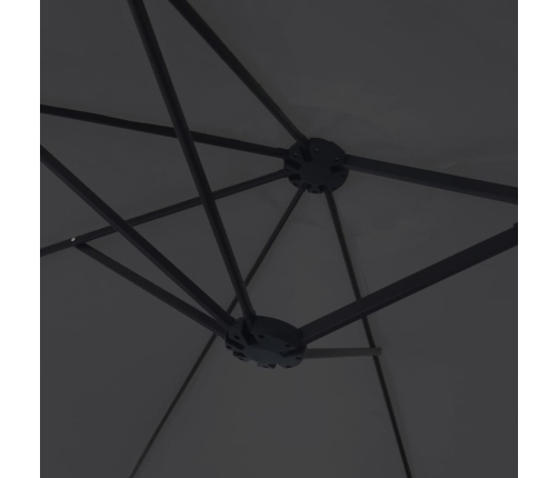 Sombrilla de jardín doble negro 449x245 cm