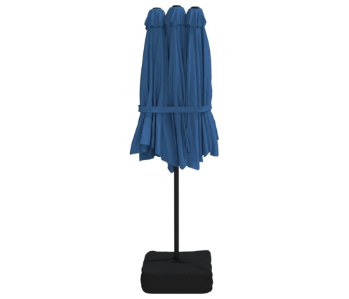 Sombrilla de jardín doble azul azure 449x245 cm