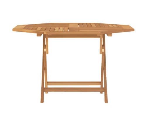 Mesa de jardín plegable madera maciza de teca 110x110x75 cm