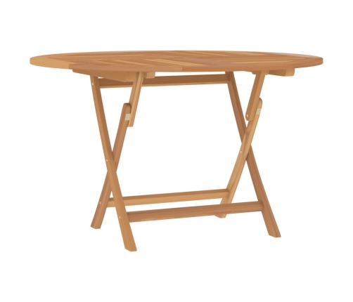 Mesa de jardín plegable madera maciza de teca Ø 110x75 cm