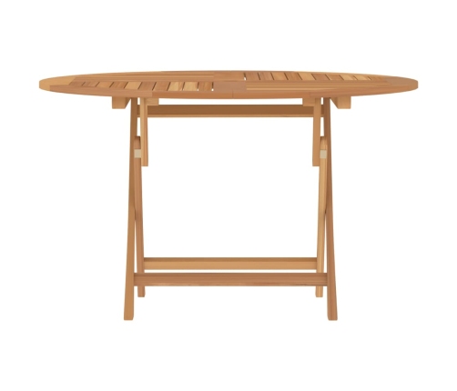 Mesa de jardín plegable madera maciza de teca Ø 110x75 cm