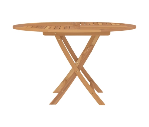 Mesa de jardín plegable madera maciza de teca Ø 110x75 cm