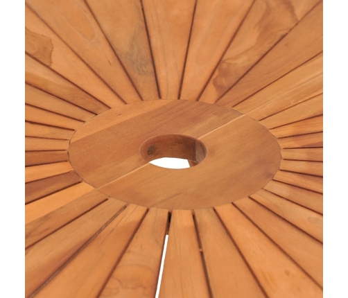 Mesa de jardín plegable madera maciza de teca Ø 85x75 cm