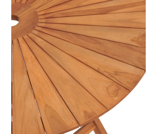 Mesa de jardín plegable madera maciza de teca Ø 85x75 cm