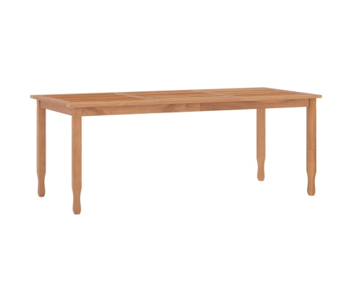 Mesa de comedor de jardín madera maciza de teca 200x90x75 cm