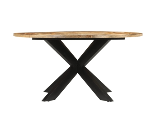 Mesa de comedor madera maciza de mango sin tratar Ø150x76 cm