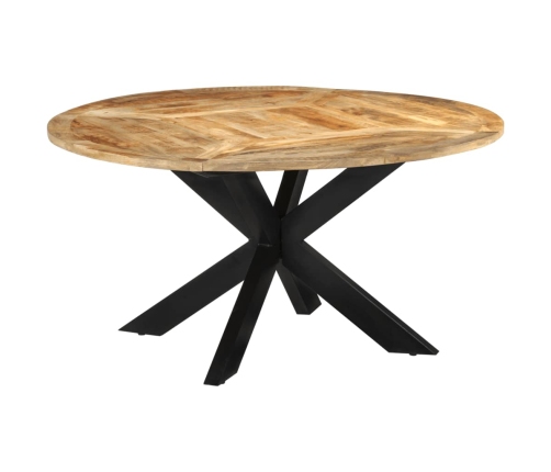 Mesa de comedor madera maciza de mango sin tratar Ø150x76 cm