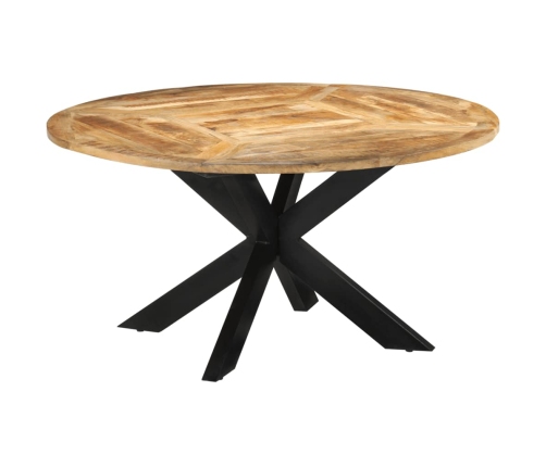 Mesa de comedor madera maciza de mango sin tratar Ø150x76 cm