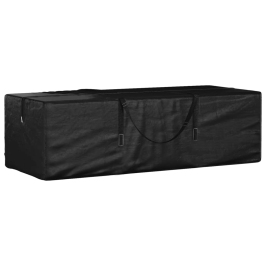 Bolsa para cojines de jardín polietileno negro 135x40x55 cm