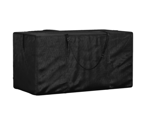 Bolsa para cojines de jardín polietileno negro 150x75x75 cm