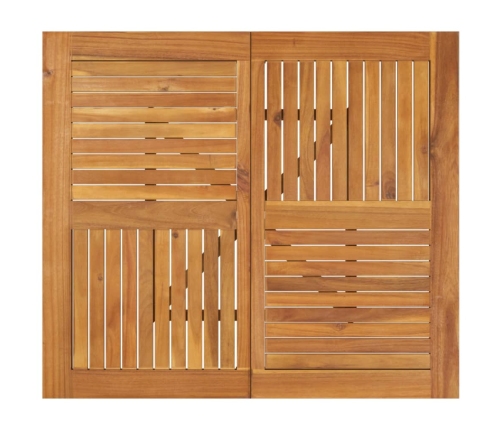 Mesa de jardín madera maciza de acacia 85x85x75 cm