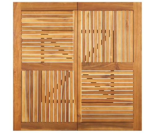 Mesa de jardín madera maciza de acacia 110x110x75 cm