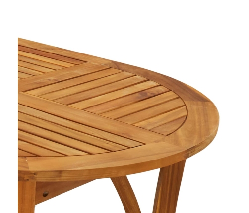 Mesa de jardín madera maciza de acacia 150x90x75 cm