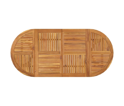 Mesa de jardín madera maciza de acacia 200x90x75 cm