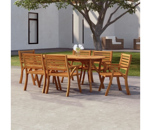 Mesa de jardín madera maciza de acacia 200x90x75 cm