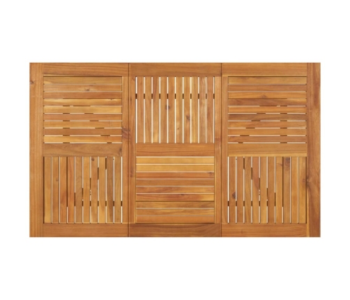 Mesa de jardín madera maciza de acacia 150x90x75 cm