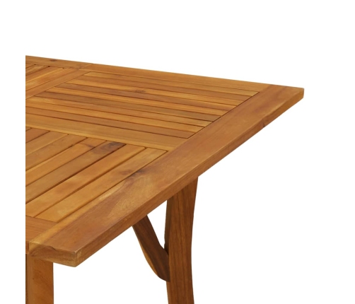 Mesa de jardín madera maciza de acacia 150x90x75 cm