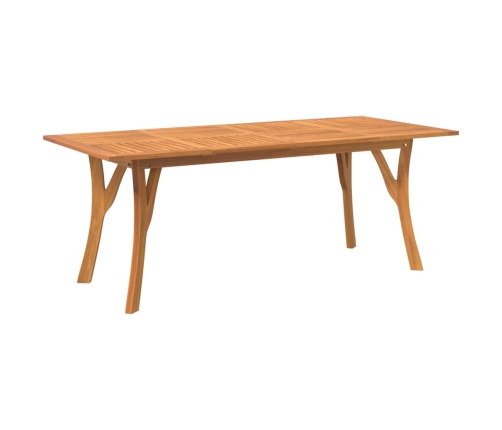 Mesa de jardín madera maciza de acacia 200x90x75 cm