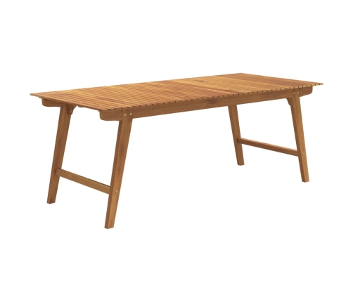 Mesa de jardín madera maciza de acacia 200x90x75 cm