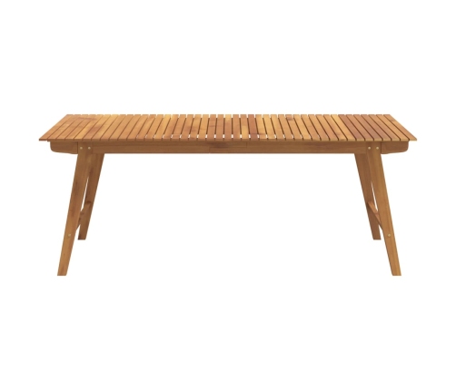 Mesa de jardín madera maciza de acacia 200x90x75 cm