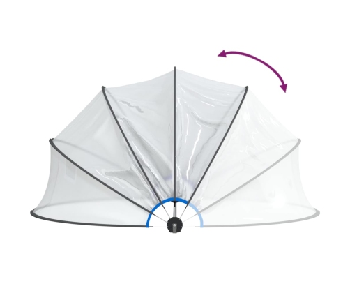 Cúpula para piscina redonda PVC 406x203 cm