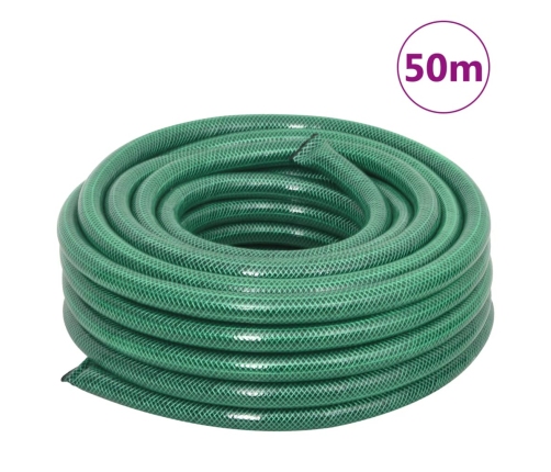 Manguera de jardín con accesorios PVC verde 0,75" 50 m