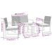 Set comedor jardín 5 pzas cojines PP aspecto ratán gris oscuro