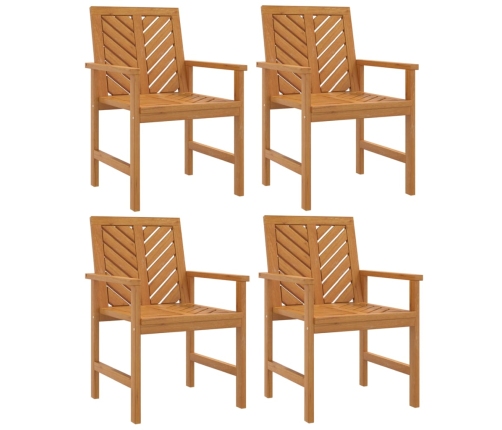 Sillas de comedor para jardín 4 uds madera maciza acacia