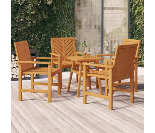 Sillas de comedor para jardín 4 uds madera maciza acacia