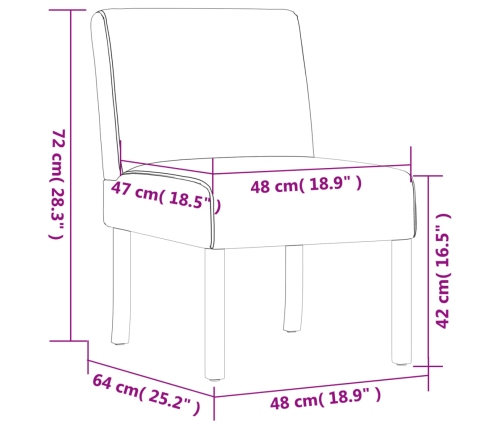 Silla tapizada de tela crema