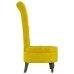 Sillón de respaldo alto con botones terciopelo amarillo