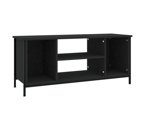 Mueble de TV madera contrachapada negro 102x35x45 cm